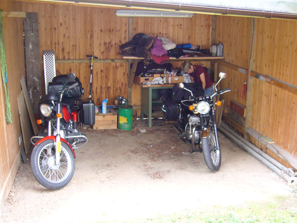 Gepäck verstaut Gepäck verstaut